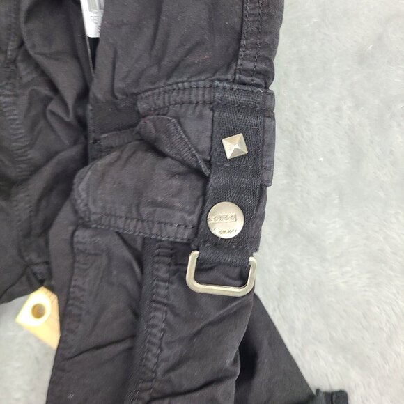 Galaxy By Harvic Men's Black Belted Waist Drawstring Hem Cargo Shorts 40‎ - Picture 6 of 11